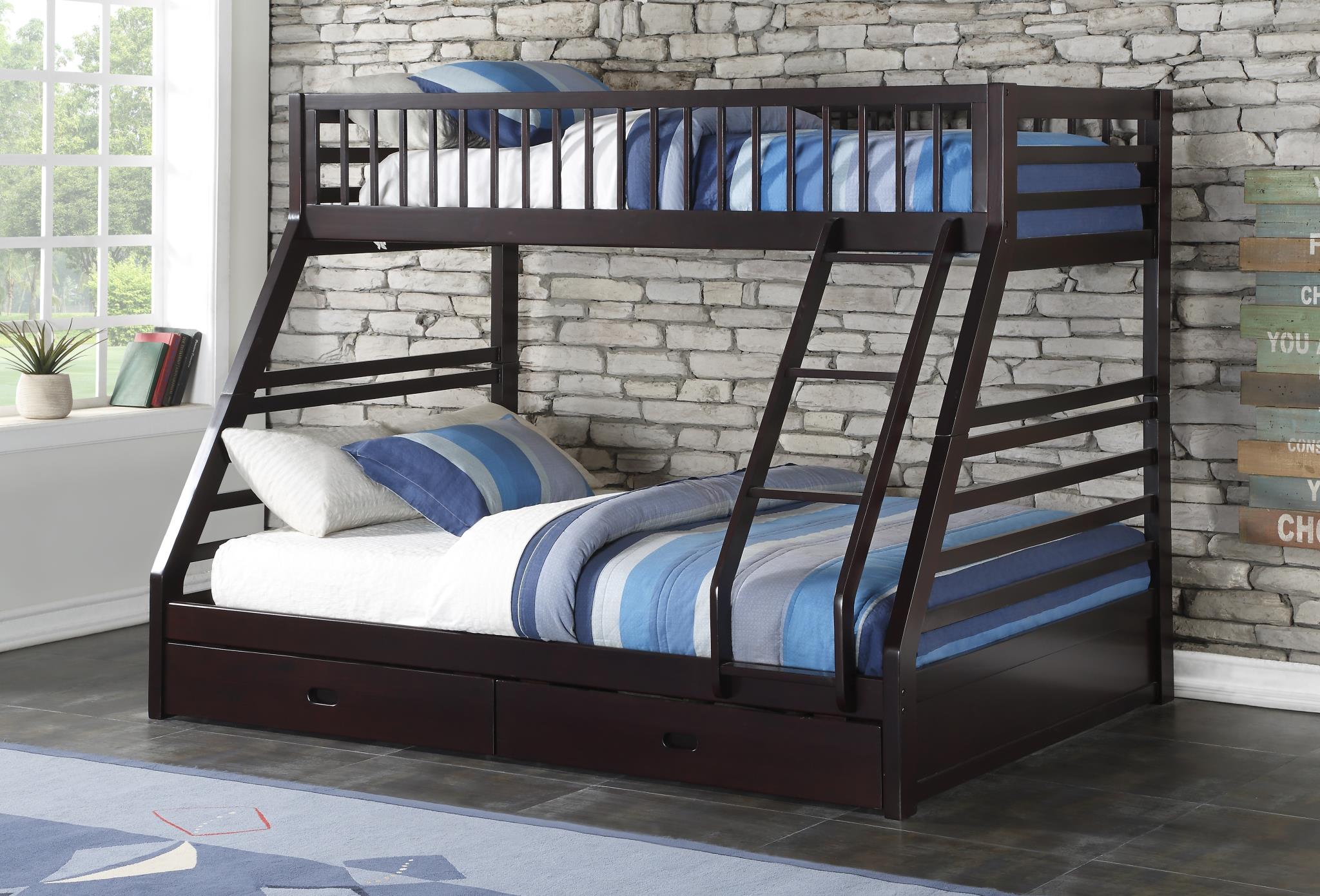 Jason Twin XL Over Queen Storage Bunk Bed